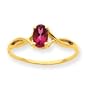 10k Genuine Pink Tourmaline Birthstone Ring - Size 6 - JewelryWeb