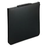 Leathergrain Vinyl Spine Handle Zipper Presentation Portfolio, 17 x 14, Black (SAF3075BL)