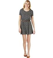 Angel Ditsy Floral Striped Dress with Belt