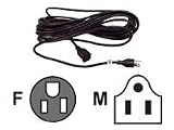 25ft Ac Power Extension Ac Male To Ac Female Black