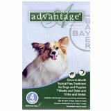 Advantage 4pk Dog Green 1-10 Lbs