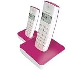 LOGICOM T&eacute;l&eacute;phone sans fil DECT Riva POP 252 duo - rose