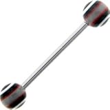OUT ON THE TOWN Stripe Barbell Tongue Ring