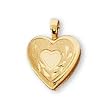 14K Yellow Gold Children's Heart Locket and 15" Chain
