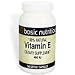 Basic Nutrition 100% Natural Vitamin E, 400 IU, Softgel Capsules - 240 ea Image