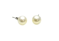AAA 8.5-9mm White Freshwater Cultured Pearl Stud Earrings
