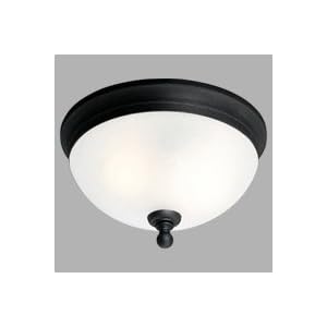 Black Cast Aluminum Ceiling Fixture by 
