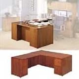 92000 Series Bridge for Single Pedestal Desk and Credenza, 47 x 24 x 29-1/2, Oak