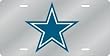 Dallas Cowboys Laser Cut Silver License Plate - SET OF 6 - Sports Merchandise
