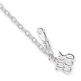 Sterling Silver Try God Charm Anklet - 9 Inch