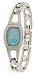 DDP - 4008004 - Montre Femme Mode Métal Rhodié - Quartz Analogique - Cadran Bleu - Bracelet Métal Rhodié
