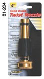 4 in. Solid Brass Twist Nozzle