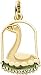Geese a Laying Charm, Gold Plated Silver