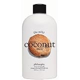 philosophy sweet coconut milk shampoo, shower gel, and bubble bath