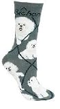 Bichon Frise Cotton Puppy Dog Breed Animal Socks 9-11