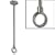 28" Ceiling Support - Polished Chrome