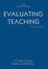 Evaluating Teaching: A Guide to Current Thinking and Best Practice