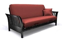 Florenzia Wood Metal Futon Frame Full - Black