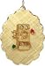 Antique Telephone on Oval Disc, 14K Yellow Gold Charm