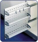 Hafele 4-5/16 Wide Modular Aluminum and Plastic Base Cabinet Pull-Out System