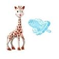 Sophie the Giraffe and RaZberry Teether (Baby Blue) with Bonus Dainty Baby Reusable Bag