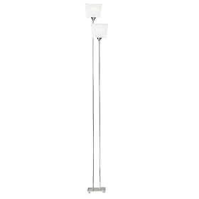 Eglo 82006A Cello 2 Light Floor Light Fixture, Nickel Frosted Opal by Eglo