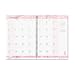 Breast Cancer Monthly Planner/Journal, 12 Month, 1-Month/Spread, 7 x 10, Pink