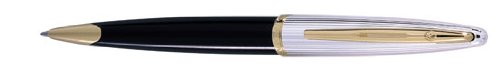 Waterman Carene Deluxe Black Lacquer/Silver Ballpoint Pen - 21200W