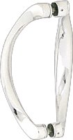 CRL 6 Polished Nickel Back-to-Back Sculptured Solid Pull Handle
