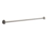 Brushed Nickel Shower Rod with Step Style Flange - 60 Shower Rod