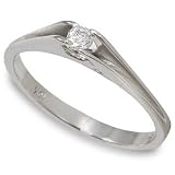 0.08ctw White Gold Solitaire Adore Ring