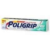 Super Poligrip Zinc Free Denture Adhesive Cream, 2.4-Ounce Tubes