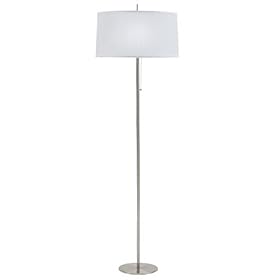 Brushed Steel Pull Chain Floor Lamp by Universal Lighting and Decor
