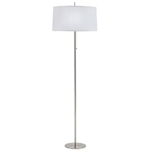 Brushed Steel Pull Chain Floor Lamp by Universal Lighting and Decor