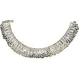 Sterling Silver Ankle Bracelet Pairs Indian Foot Jewelry 108 gms. 9.25  (sanklt032)