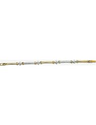 14k Imported Cubic Zirconia Bracelet 7"