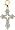 Cross, 14K White Gold Diamond Charm