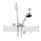 IMAGE OF Alsons 1545CBX Four-Spray Massage Pin Clean Hand Shower with Contemporary Wall Bar System, Chrome