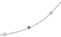 14k White Besel Set Gemstone Necklace - 16 Inch - JewelryWeb