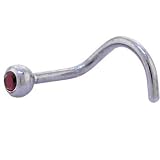 Austrian Crystal Siam STUD Nose Ring