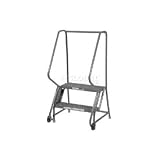 2 Step Tilt And Roll Ladder - Grip Step - 24W Step by Global Industrial