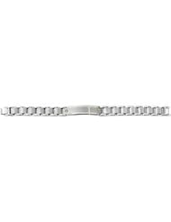 Panther Id Bracelet Stainless Steel & 14K Yellow 08.50 Inch Satin And olished B104k