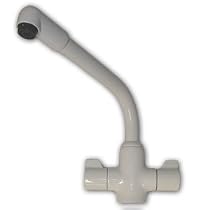 WHITE MOVING HEAD MIXER TAP