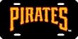 Pittsburgh Pirates Laser Cut Black License Plate - SET OF 6 - Sports Merchandise