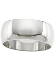 Platinum 07.00 MM Light Half Round Band Ring Size 5