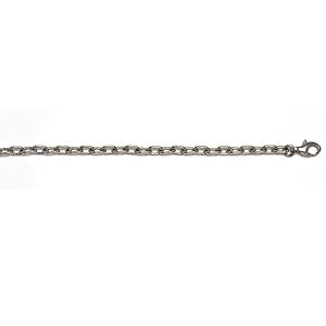 Platinum 3.3mm Solid Open Cable Necklace - 30 Inch - JewelryWeb