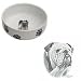 Bulldog Paw Print Bowl, Porcelain by Rosalinde (7 in. x 2.5 in. deep)