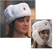 Soviet Ushanka hat (white), size 60cm.