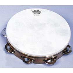 Fixed Head Tambourines 10 inch White Single Row Jingles