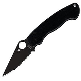 Spyderco ParaMilitary Black Blade Model # C81GSBK